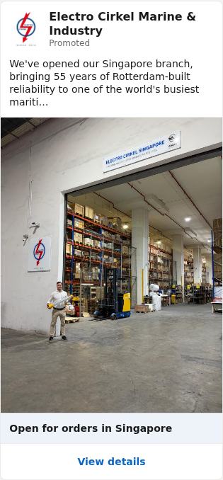 Print de LinkedIn Ad Library para Electro Cirkel Marine & Industry